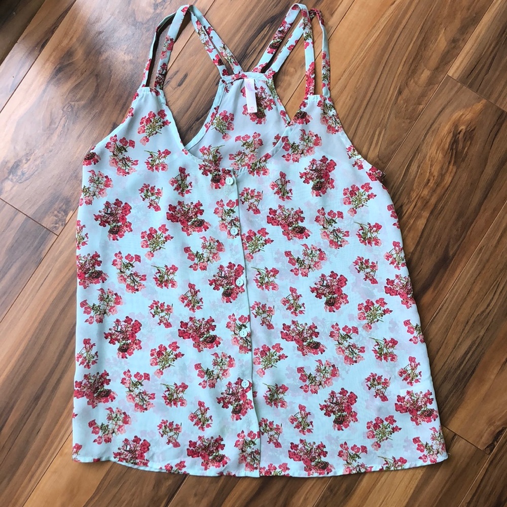 Xhilaration Sheer Racerback Tank Top